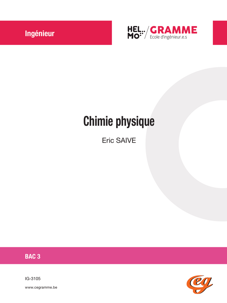 [IG-3105] Chimie physique