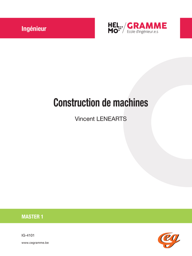 [IG-4101] Construction de machines