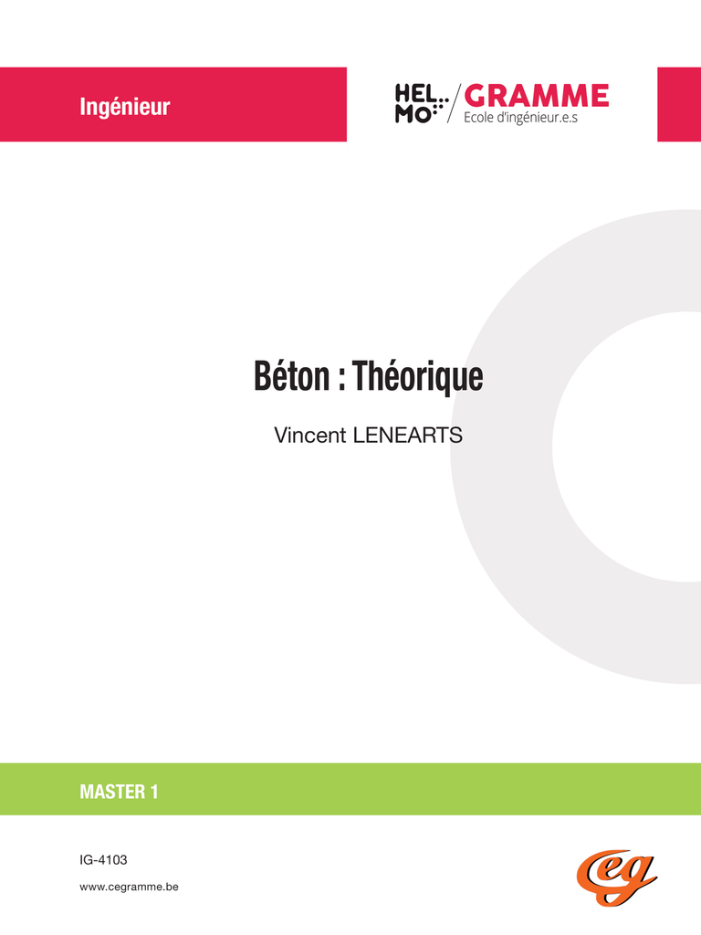 [IG-4103] Béton : Théorie