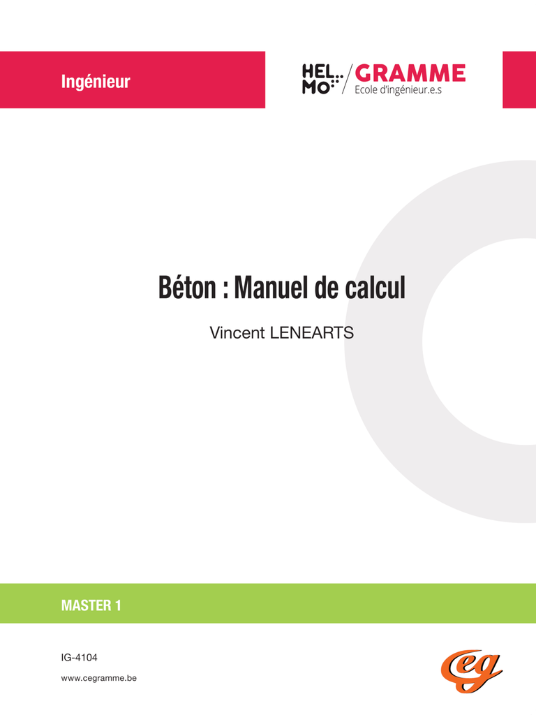 [IG-4104] Béton : Exercices
