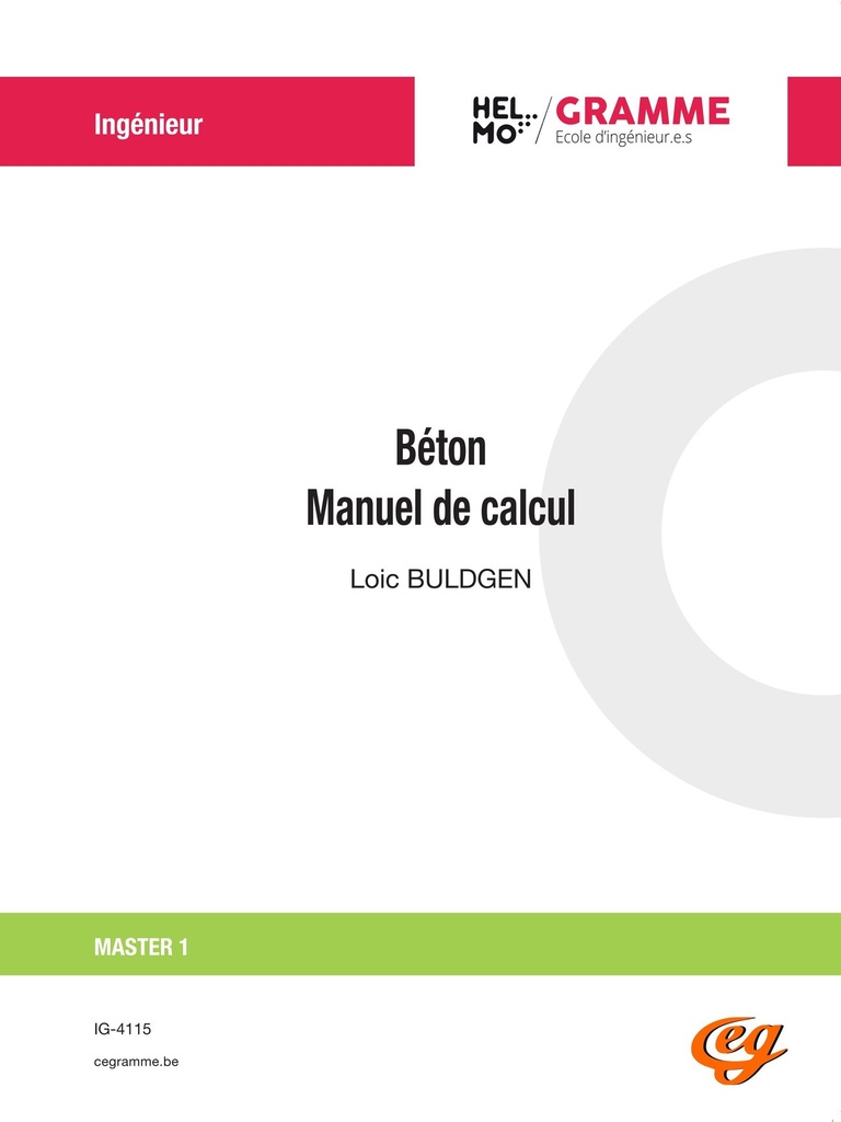 [IG-4115] Béton - Manuel de calcul