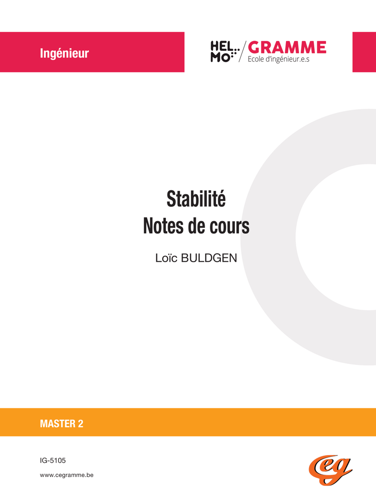 [IG-5105] Stabilité