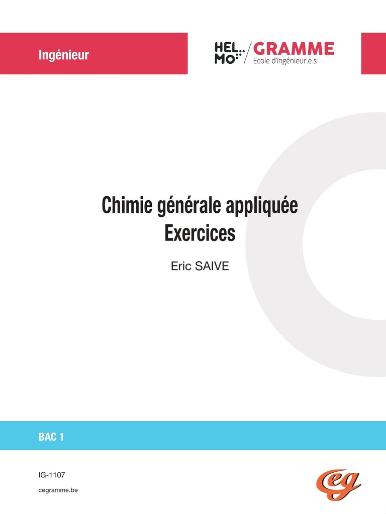 [IG-1107] Chimie générale appliquée Exercices