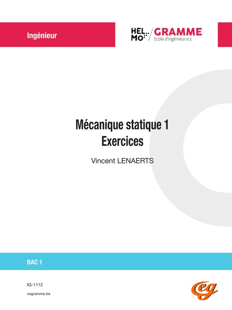 [IG-1112] Mécanique statique 1 - Exercices