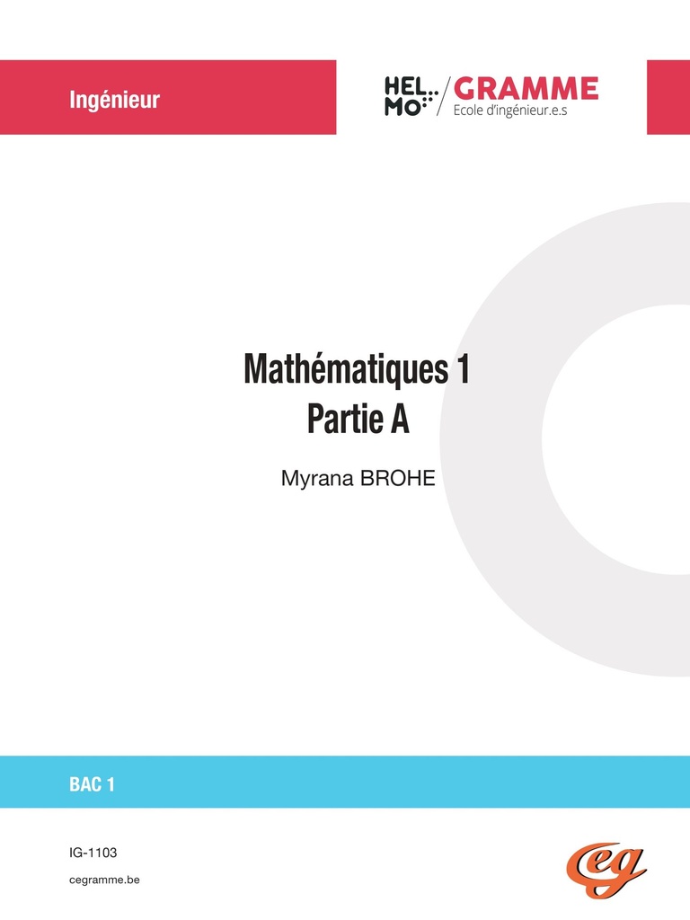 [IG-1103] Mathématiques 1 - Partie A